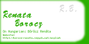 renata borocz business card